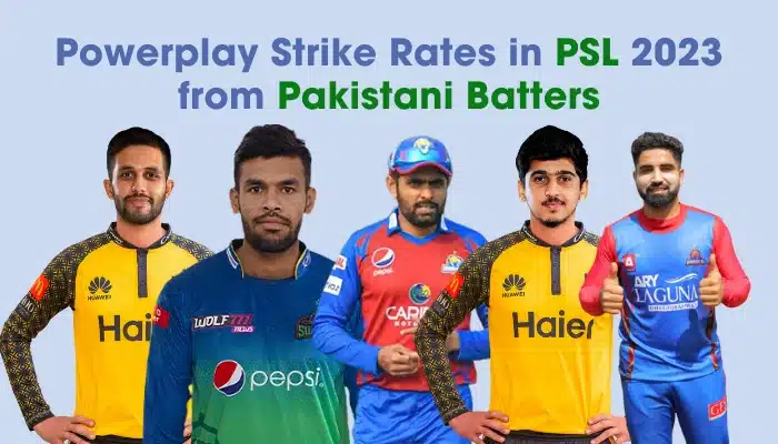 5 Pakistani players wearing psl uniforms they are the most powerful players of PsL 2023