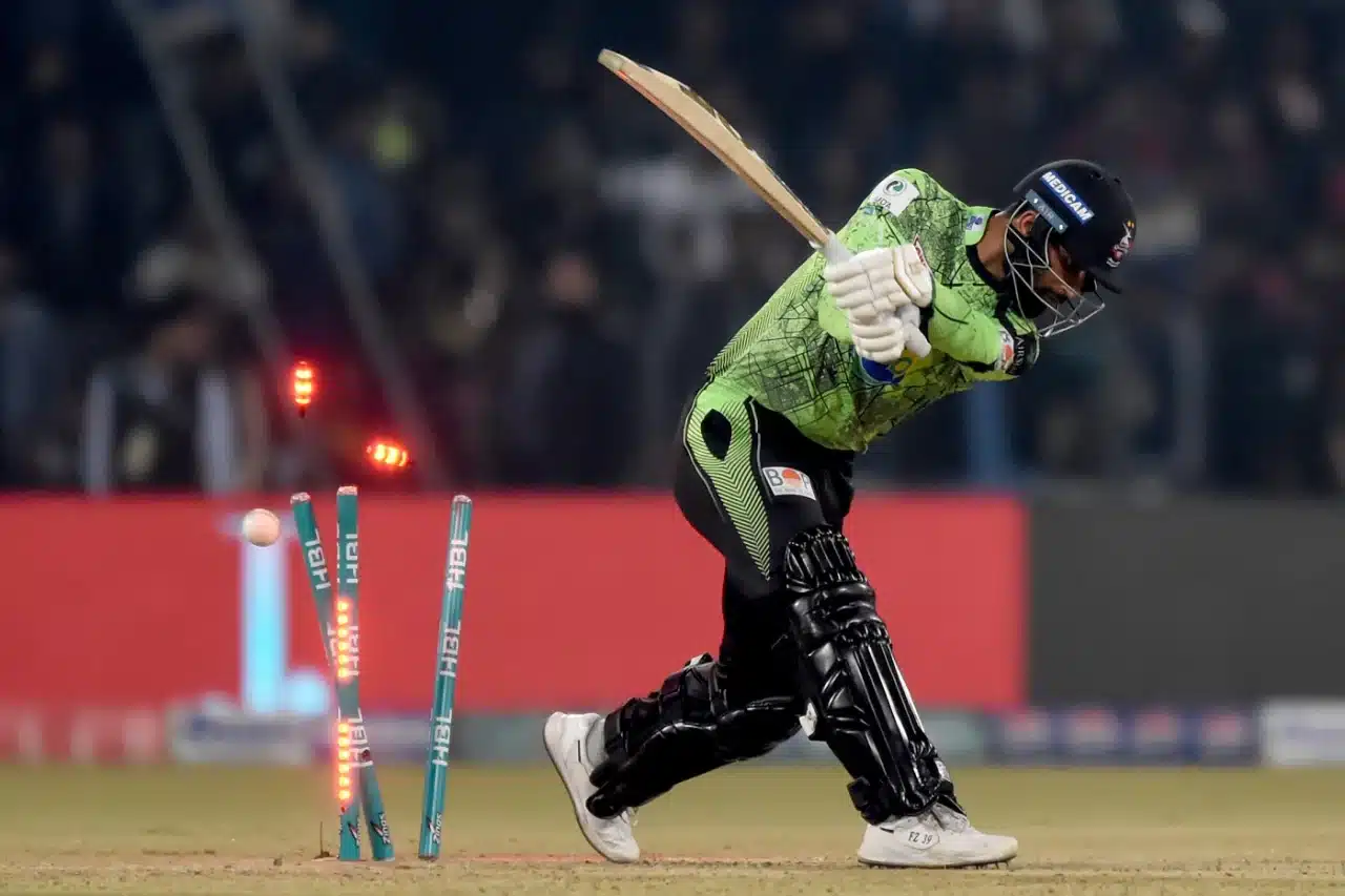 PSL 9 14th Match: Multan Sultans vs Lahore Qalandars 3 Fakhar Zaman was bowled by Aftab Ibrahim for 23, Lahore Qalandars vs Multan Sultans, Lahore, PSL 2024, February 27, 2024