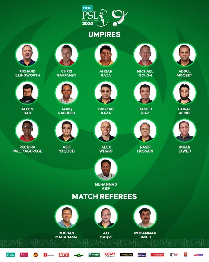 HBL PSL 9 Umpires & Match Referees: Complete List 2 HBL PSL 9 Umpires Match Referees