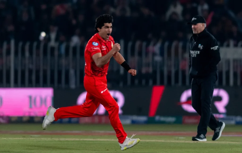 Islamabad United Dominates Peshawar Zalmi in 20th PSL Match 4 Naseem Shah picked 1 for 26 off his four overs, Islamabad United vs Peshawar Zalmi, PSL 2024, Rawalpindi, March 4, 2024
