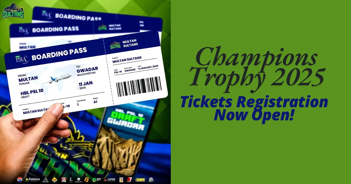 Champions Trophy 2025 Tickets Registration Now Open!