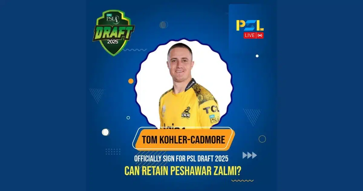 Tom Kohler-Cadmore Signs for PSL 10 Draft English Batting Powerhouse Enters the Mix